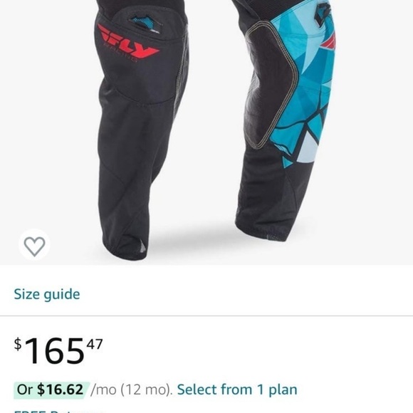 Fly Racing Kinetic Mesh Lined Riding Pants Size 30 - Picture 8 of 8